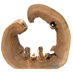 Presépio de Madeira em Rodela de Cerejeira Aberta | stellaXX 330 frente aberto sem bg