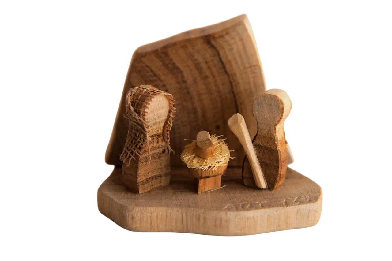 presepio madeira artesanal stellaXI frente pequeno