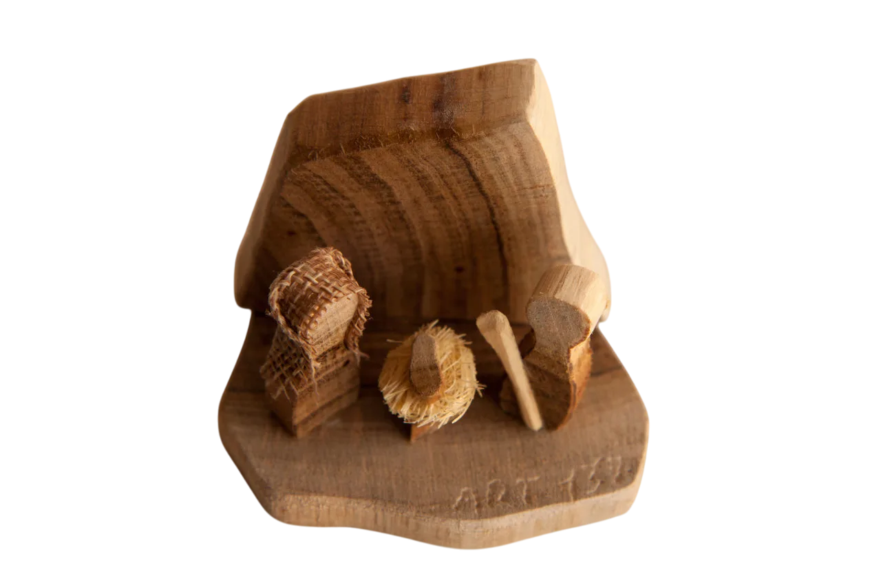 presepio madeira artesanal stellaXI frente cima